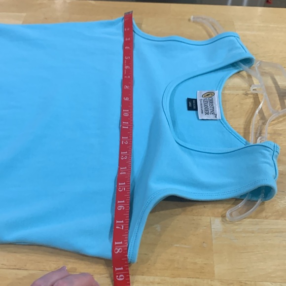 Bundle of two Christine Alexander tank tops color is sea blue and aqua green. - Picture 10 of 12